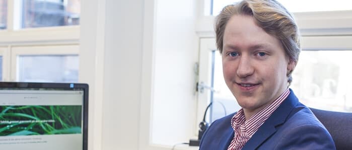 Chris Fredrik Moe trives som gründer i Nemi Forsikring.
